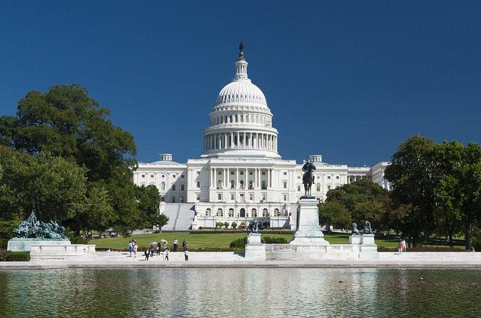 Capitol Hill & US Capitol Entry, DC Bus Tour, Arlington Cemetery - Getting Inside the U.S. Capitol: security, orientation film, and headsets